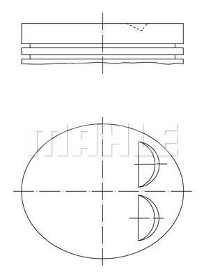 Piston Citroen Saxo: 039PI00122000 Mahle Original Piston set