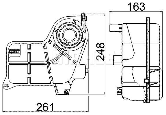 Coolant reservoir tank Seat Exeo: CRT24000S Mahle/Behr Expansion tank