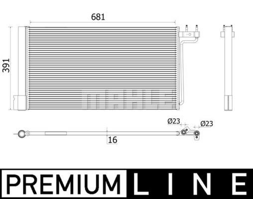 Air conditioner condenser Ford Grand C-Max: AC941000P Mahle/Behr AC Condenser