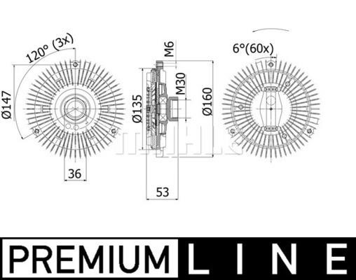 Mahle/Behr CFC 263 000P Viscous coupling assembly CFC263000P