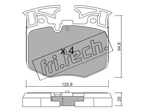 Fri.tech 1146.0 Brake Pad Set, disc brake 11460