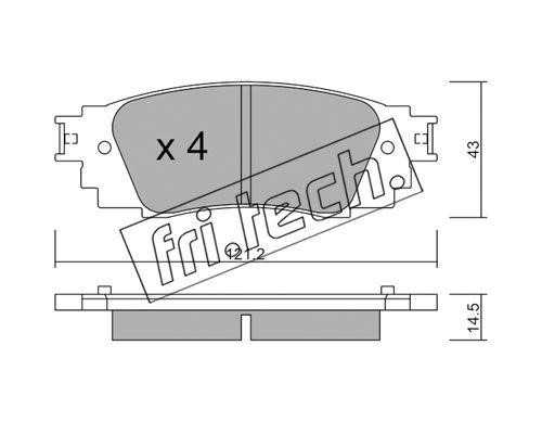 Fri.tech 1089.0 Brake Pad Set, disc brake 10890
