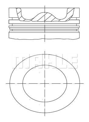 Piston Volvo: 037PI00148000 Mahle Original Piston set