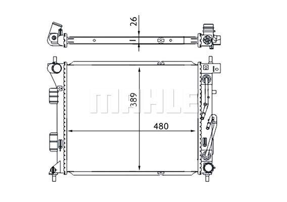 Mahle&#x2F;Behr Radiator, engine cooling – price