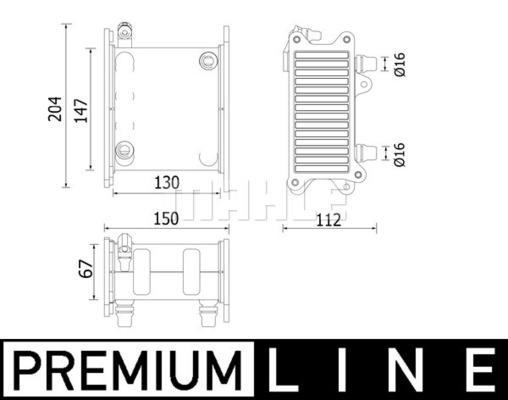 Mahle/Behr CI 223 000P Intercooler, charger CI223000P