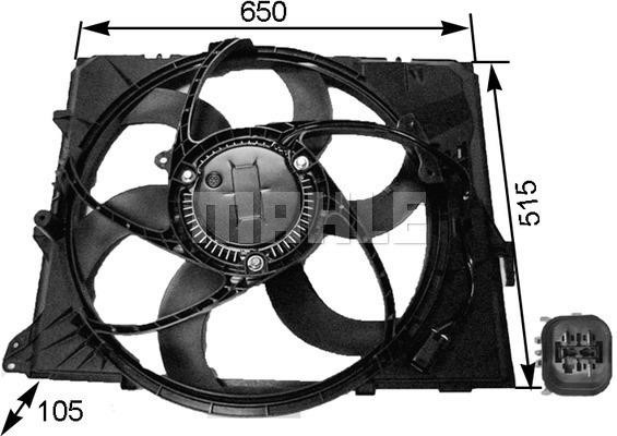 Mahle/Behr CFF 264 000S Hub, engine cooling fan wheel CFF264000S