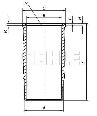 061LW00120001 Mahle Original Cylinder liner