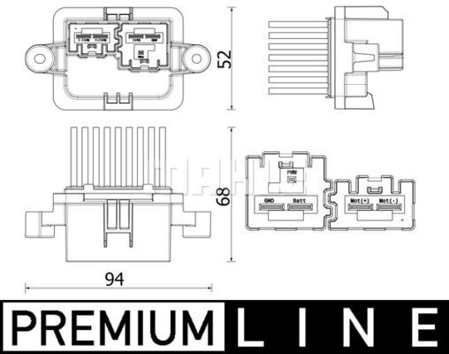 ABR109000P Mahle/Behr Interior heater blower regulator