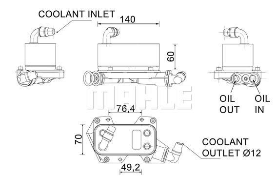 Mahle/Behr CLC 132 000P Oil cooler CLC132000P