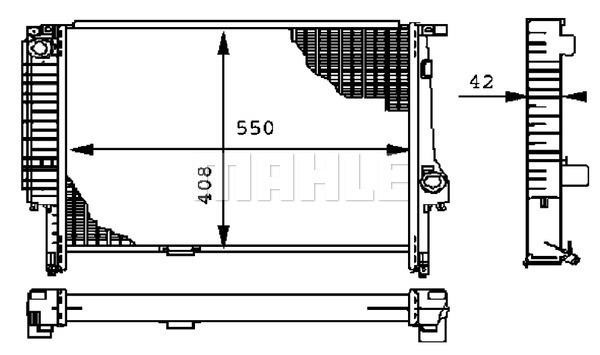 Mahle&#x2F;Behr Radiator, engine cooling – price 628 PLN