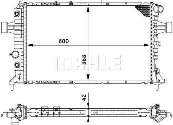 Engine cooling radiator Mahle/Knecht CR 320 000S