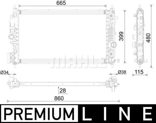 Mahle&#x2F;Behr Radiator, engine cooling – price