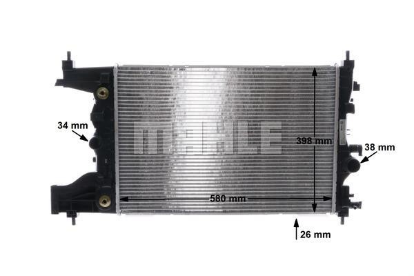 Radiator, engine cooling Mahle&#x2F;Knecht CR 2123 000S