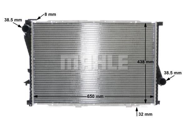 Engine cooling radiator Mahle/Knecht CR 296 000S