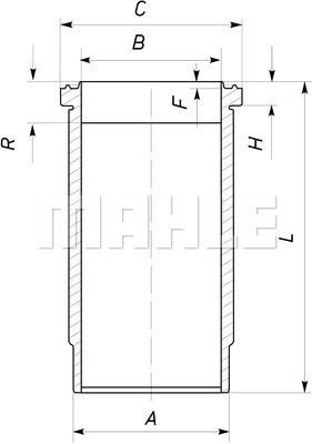 Mahle Original 037 WN 06 01 Cylinder liner 037WN0601