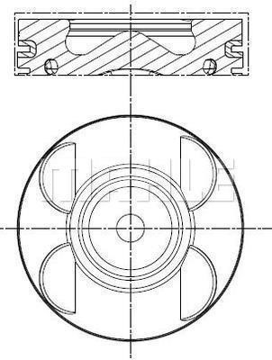 Mahle/Perfect circle 001 PI 00183 001 Piston 001PI00183001