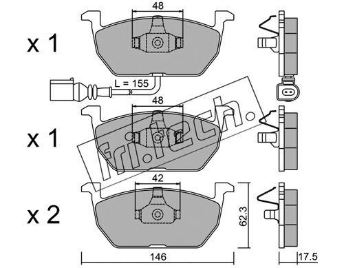 Fri.tech 10520 Brake Pad Set, disc brake 10520