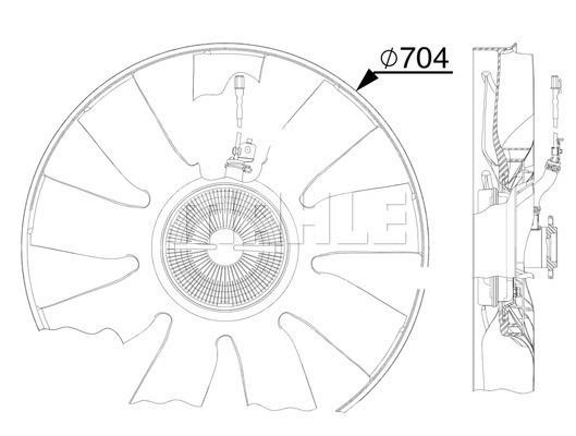 Mahle/Perfect circle CFF 509 000P Hub, engine cooling fan wheel CFF509000P