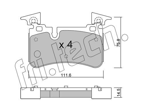 Fri.tech 1223.0 Brake Pad Set, disc brake 12230