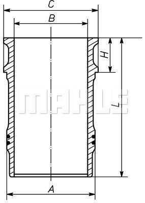 Mahle Original 623 WN 51 00 Cylinder liner 623WN5100