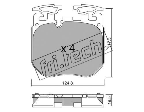 Fri.tech 1147.0 Brake Pad Set, disc brake 11470