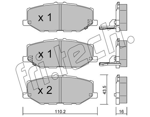 Fri.tech 1215.0 Brake Pad Set, disc brake 12150