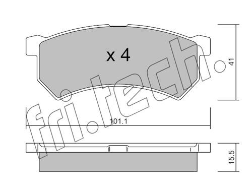 Fri.tech 1224.0 Brake Pad Set, disc brake 12240