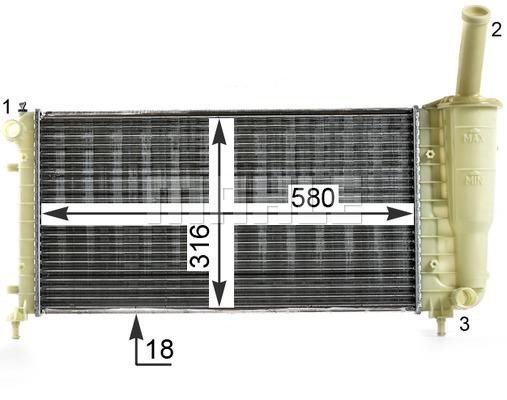 Engine cooling radiator Mahle Original CR 1994 000S