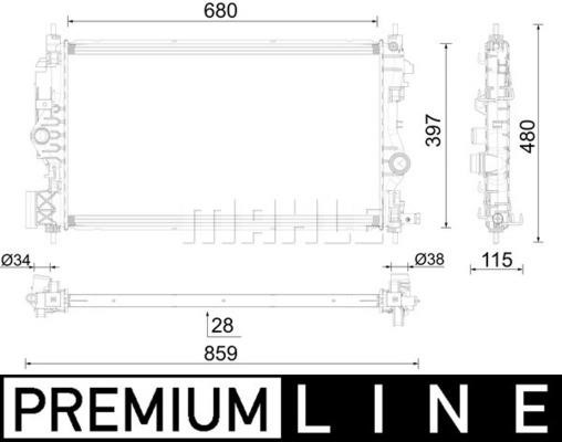Mahle/Behr Engine cooling radiator – price 1976 PLN