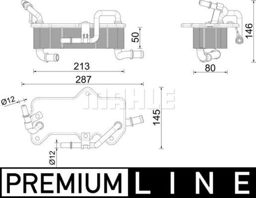 Mahle/Perfect circle CLC 285 000P Oil Cooler, automatic transmission CLC285000P