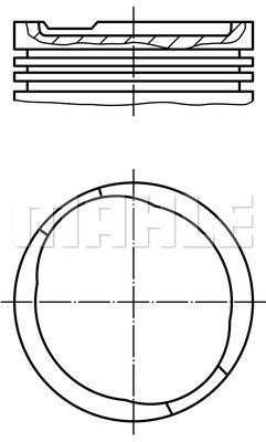 Mahle Original 011 65 02 Piston 0116502