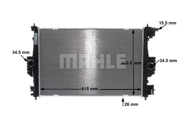 Radiator, engine cooling Mahle&#x2F;Knecht CR 2121 000S