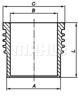 Mahle Original 004 WR 17 00 Cylinder liner 004WR1700