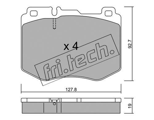 Fri.tech 10430 Brake Pad Set, disc brake 10430