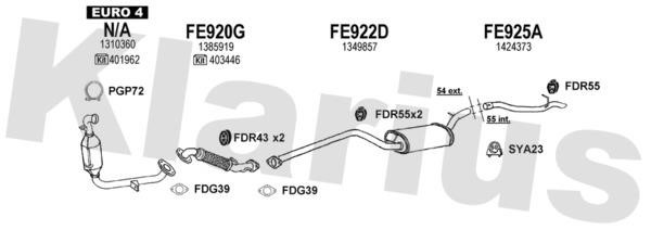 Klarius 361827U Exhaust system 361827U