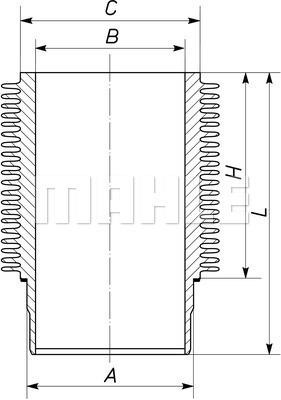 Mahle Original 101 WR 12 00 Liner 101WR1200