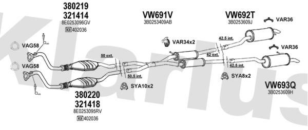 Klarius 931393U Exhaust system 931393U