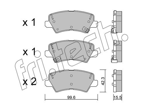 Fri.tech 1166.0 Brake Pad Set, disc brake 11660