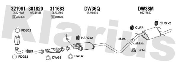 Klarius 310041U Exhaust system 310041U