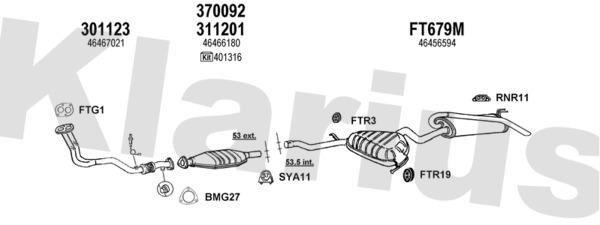 Klarius 330437U Exhaust system 330437U