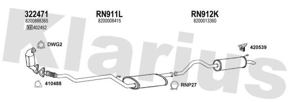 Klarius 721064U Exhaust system 721064U