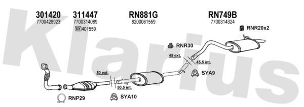  720816U Exhaust system 720816U