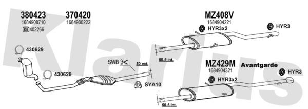  600493U Exhaust system 600493U