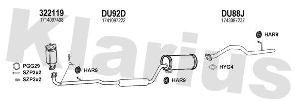 Klarius 300073U Exhaust system 300073U