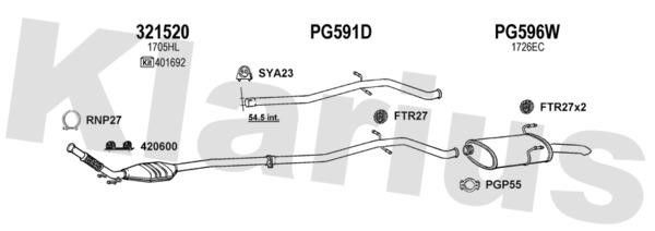 Klarius 630706U Exhaust system 630706U