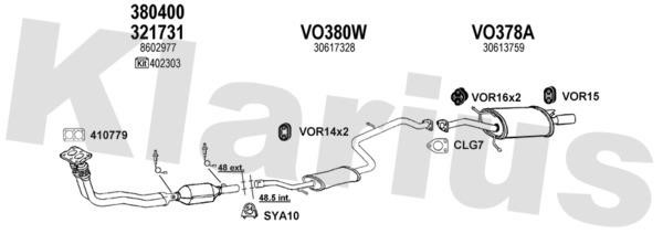 Klarius 960315U Exhaust system 960315U