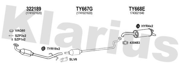 Klarius 900468U Exhaust system 900468U