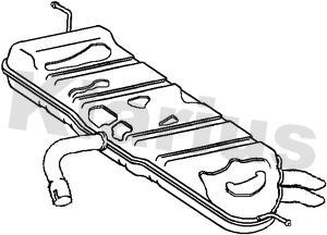 Klarius VW653B End Silencer VW653B