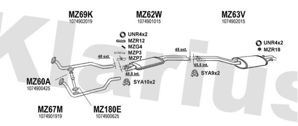 Klarius 600447U Exhaust system 600447U
