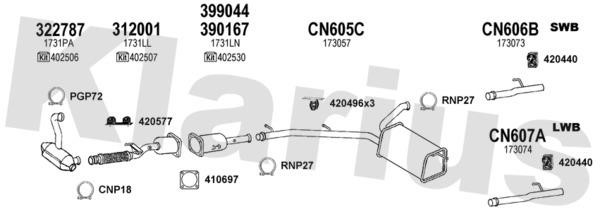 Klarius 631398U Exhaust system 631398U